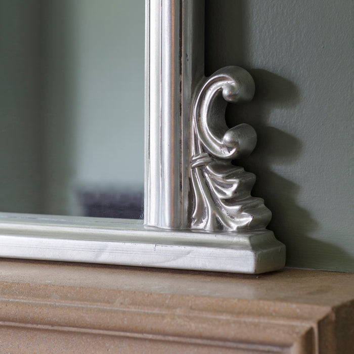 Endon 109762 Antique Silver Leaf Arch Over Mantel Mirror
