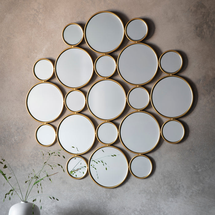 Endon 109774 Satin Gold Interlinking Decorative Mirror