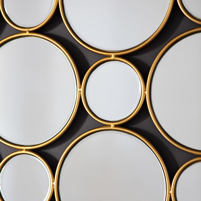 Endon 109774 Satin Gold Interlinking Decorative Mirror