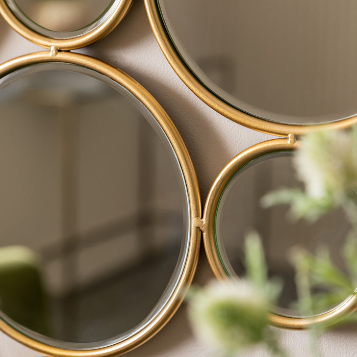 Endon 109774 Satin Gold Interlinking Decorative Mirror