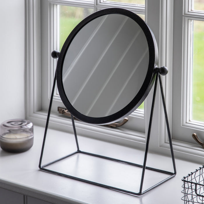 Endon 109776 Aged Black Table Top Mirror