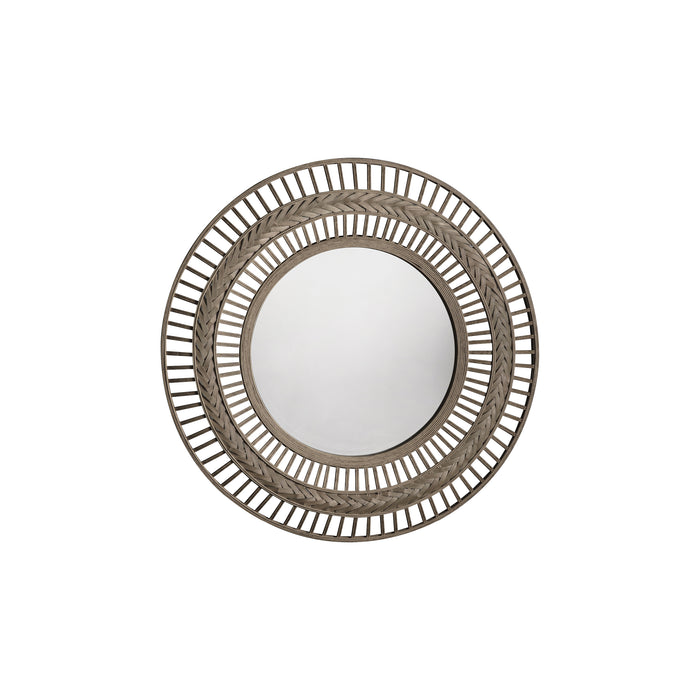Endon 109796 Grey Stained Bamboo Round Mirror