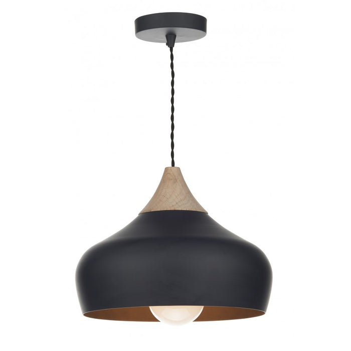 Dar GAU0122 Gaucho Light Pendant Black