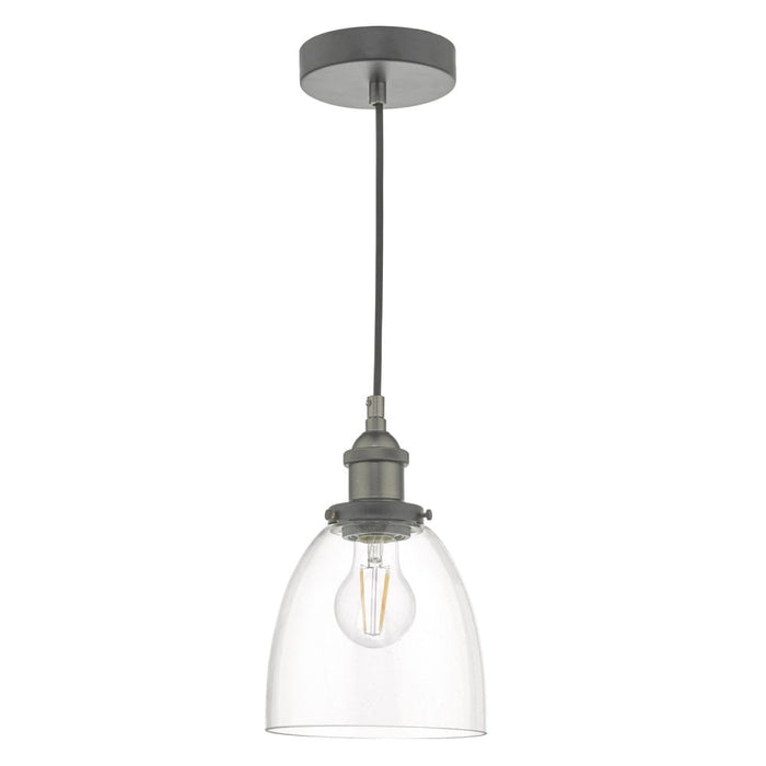 Dar ARV0161 Arvin Pendant Antique Chrome Glass