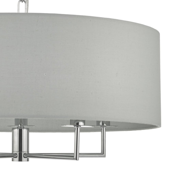 Dar JAM0539 Jamelia 5 Light Pendant Polished Chrome Grey