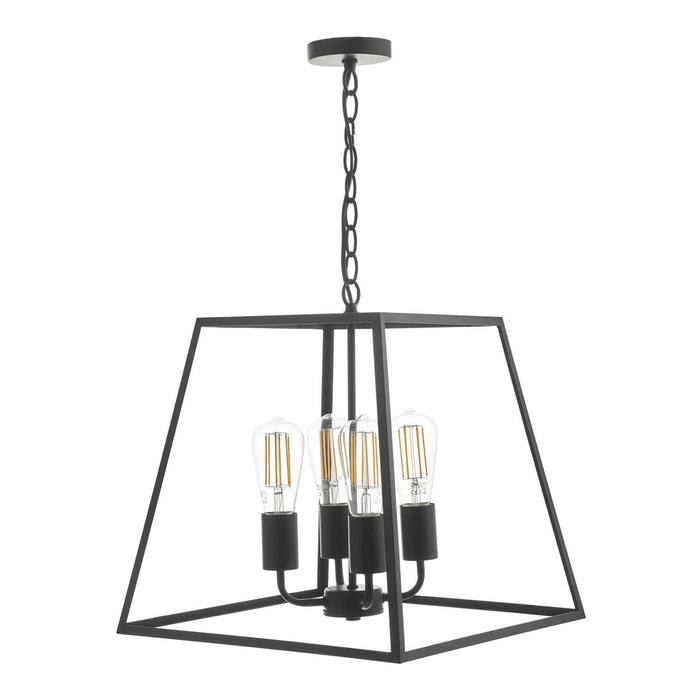Dar ACA8622 Academy 4 Light Lantern Black