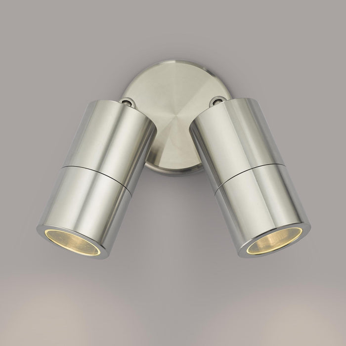 Dar ORT0968 Ortega 2 Light Wall Light Aluminium IP65