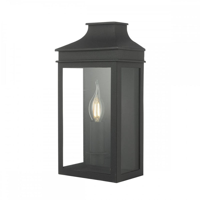 Dar VAP5222 Vapour Outdoor Coach Lantern Wall Light Black
