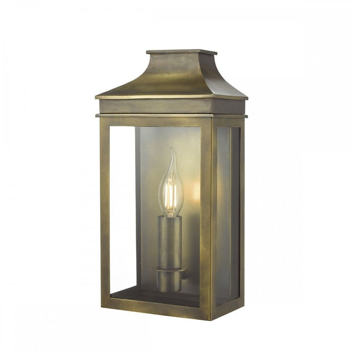 Dar VAP5245 Vapour Outdoor Coach Lantern Wall Light Weathered Brass