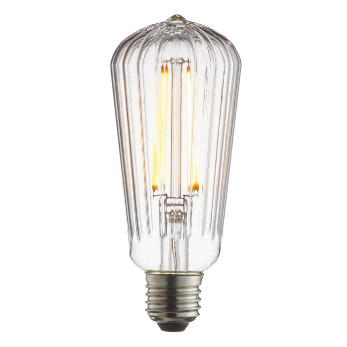 Endon 80180 Ribb Pear 4W LED E27 Warm White Clear Bulb