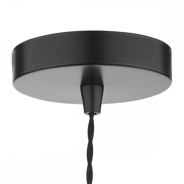 Dar GAU0164 Gaucho 1 Light Single Pendant Black And Copper