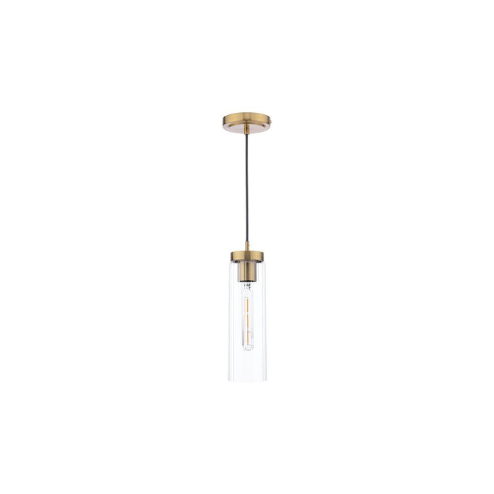 Dar JOD0163 Jodelle Pendant Polished Bronze and Glass
