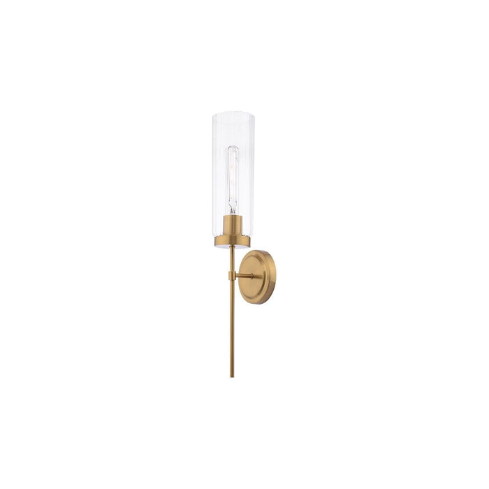 Dar JOD0763 Jodelle Wall Light Polished Bronze and Glass