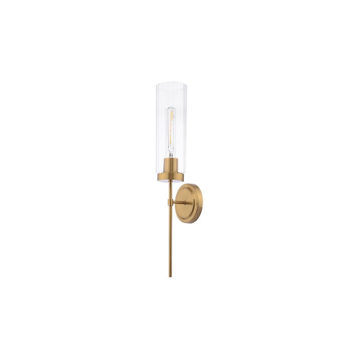 Dar JOD0763 Jodelle Wall Light Polished Bronze and Glass