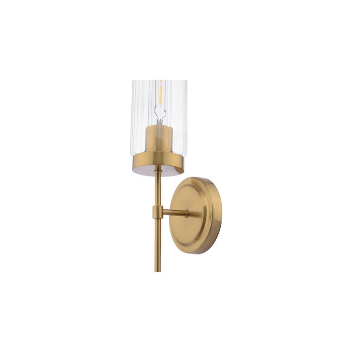Dar JOD0763 Jodelle Wall Light Polished Bronze and Glass