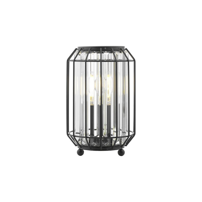 Dar NAE4222 Naeva Table Lamp Matt Black and Crystal