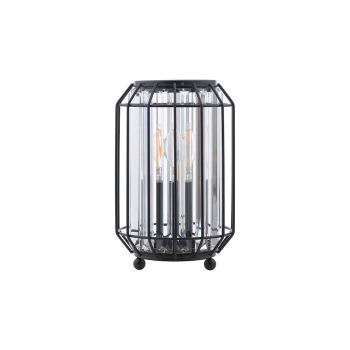 Dar NAE4222 Naeva Table Lamp Matt Black and Crystal