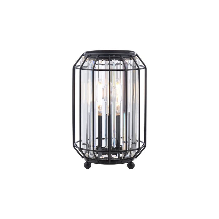Dar NAE4222 Naeva Table Lamp Matt Black and Crystal