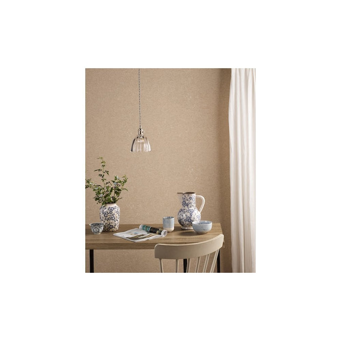 Dar Wisebuys HAD0161-11 Hadano Pendant Antique Chrome and Scalloped Bell Glass