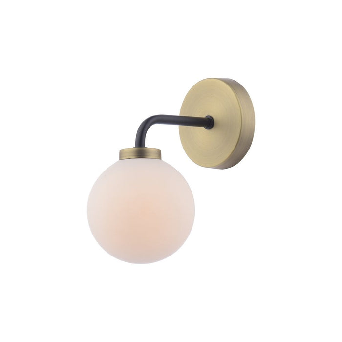 Dar Wisebuys LAI0754-02 Lainey Wall Light Matt Black & Opal Glass