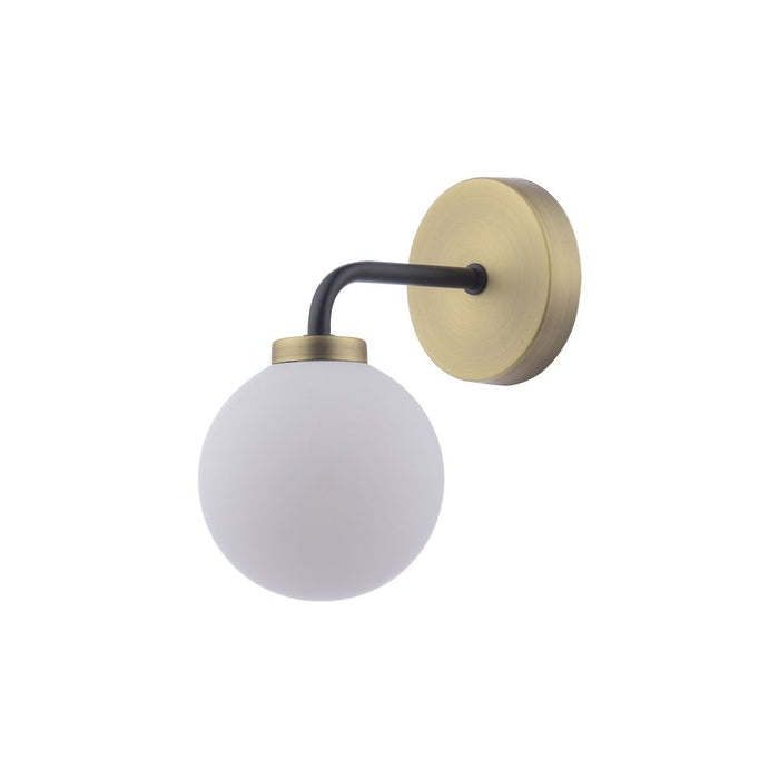 Dar Wisebuys LAI0754-02 Lainey Wall Light Matt Black & Opal Glass