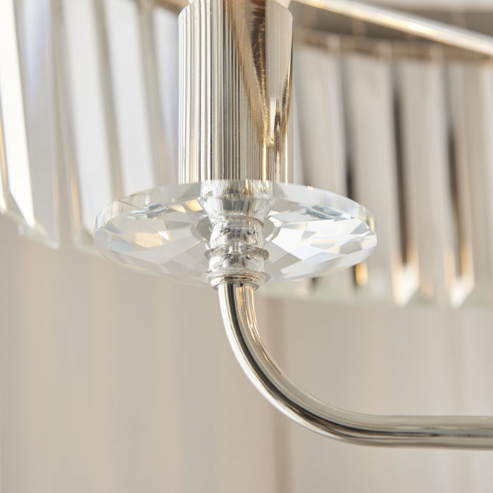 Endon 108103 3 Light Floor Lamp Bright Nickel Plate & Clear Cut Glass