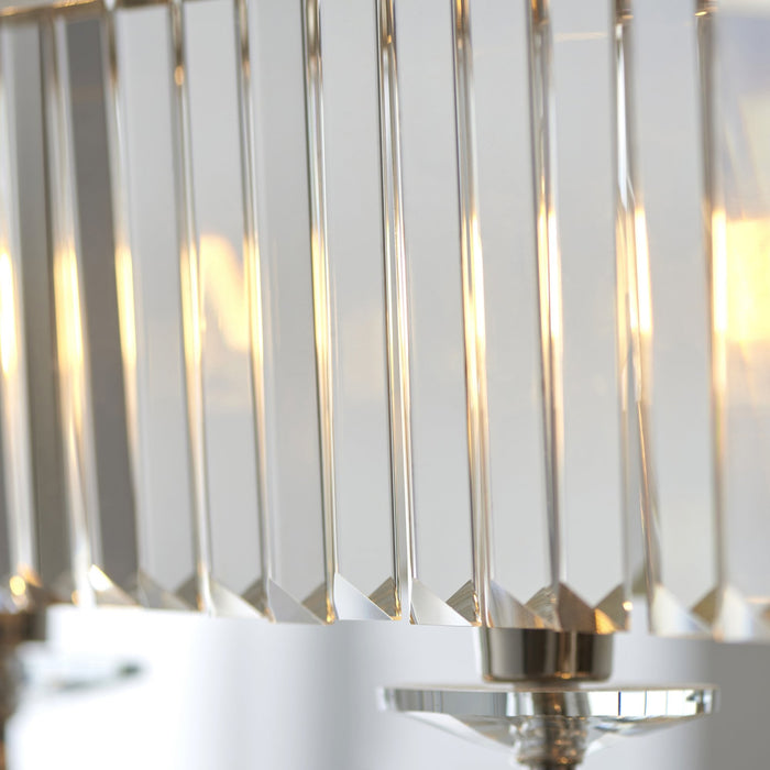 Endon 109058 4 Light Pendant Bright Nickel Plate & Clear Cut Glass