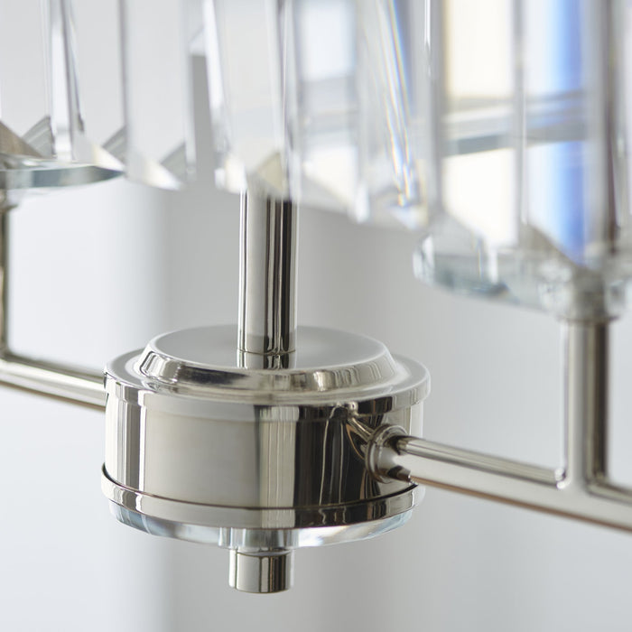 Endon 109058 4 Light Pendant Bright Nickel Plate & Clear Cut Glass