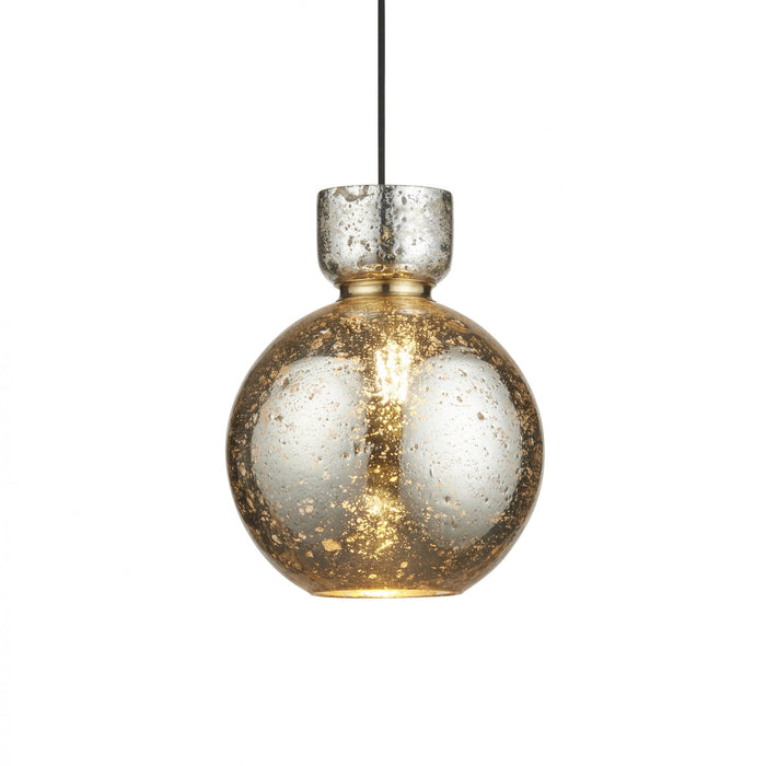 Endon 111336 1 Light Pendant Brass Plate & Mercury Glass