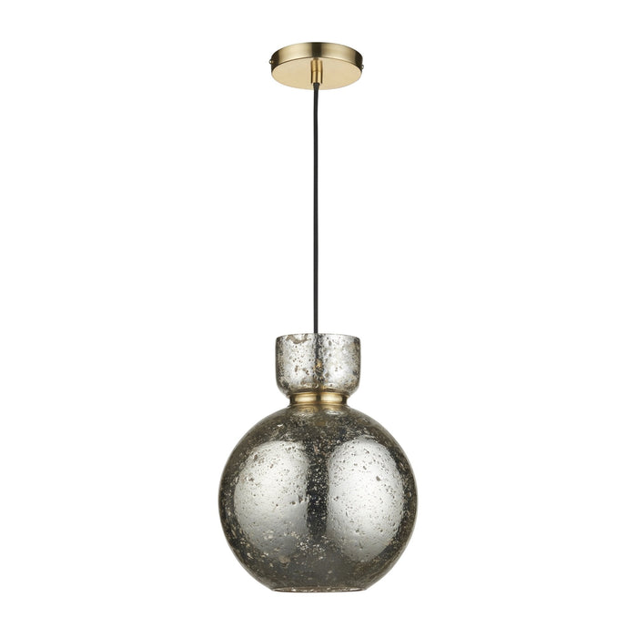 Endon 111336 1 Light Pendant Brass Plate & Mercury Glass