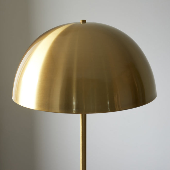 Endon 114208 1 Light Floor Lamp Brushed Aged Brass Plate & White Marble