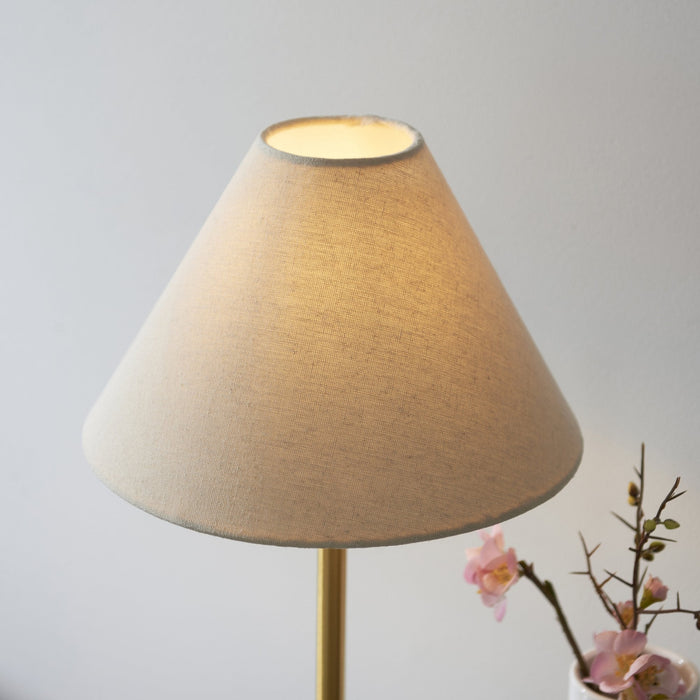 Endon 114211 1 Light Table Lamp Brushed Aged Brass Plate & White Marble