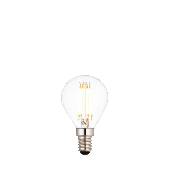 Endon 93019 Single E14 LED Filament Golf Ball Warm White Clear Glass