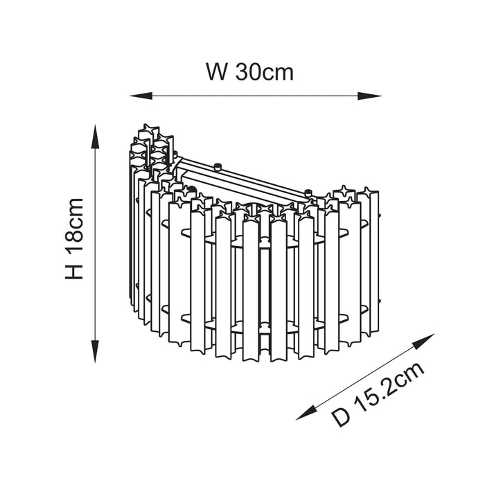 Endon 114217 2 Light Wall Light Brushed Aged Brass Plate & Clear Glass
