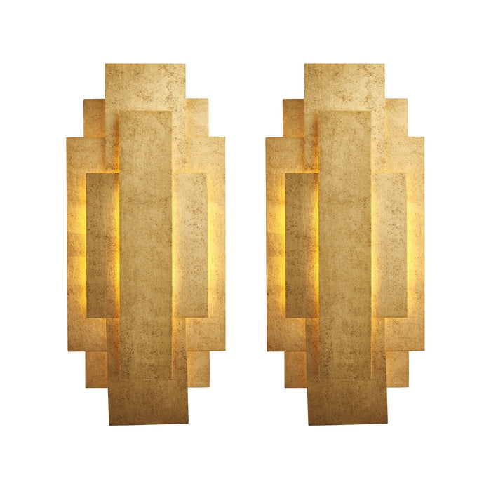 Endon 121509 2 Light Wall Light Antique Gold Leaf