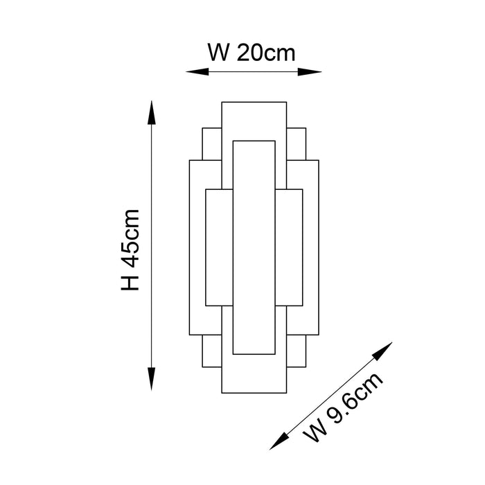Endon 121509 2 Light Wall Light Antique Gold Leaf