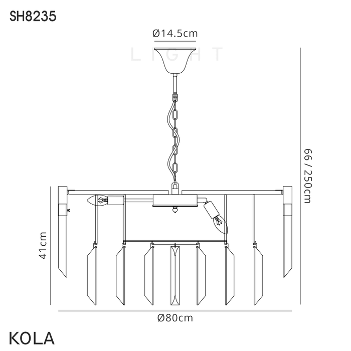 Nelson Lighting NL82359 Vienna Pendant Round 12 Light Polished Nickel/Clear Glass