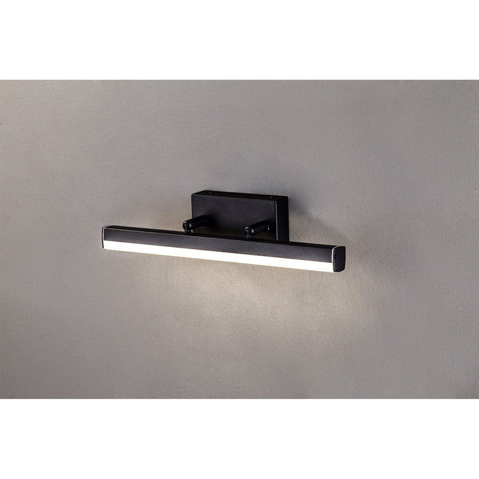 Nelson Lighting NL82119 Alfie Bathroom LED Wall Lamp Small Adjustable Sand Black