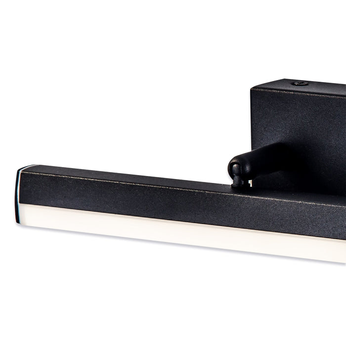 Nelson Lighting NL82119 Alfie Bathroom LED Wall Lamp Small Adjustable Sand Black