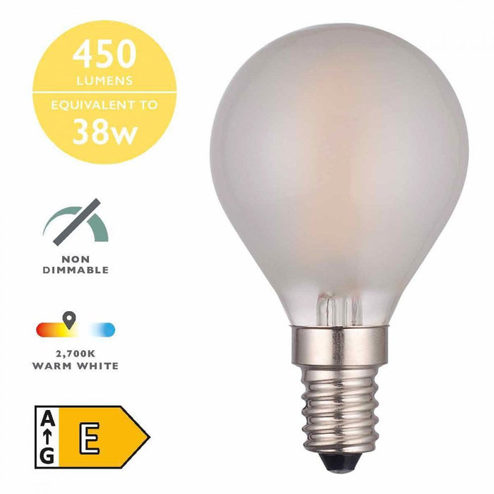 BUL-E14-LED-3-I E14 Golf Ball 4w LED Single Bulb Warm White