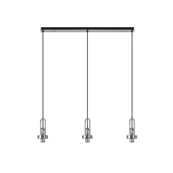 Nelson Lighting NL83169 Acme Linear Suspension Kit Polished Nickel/Matt Black