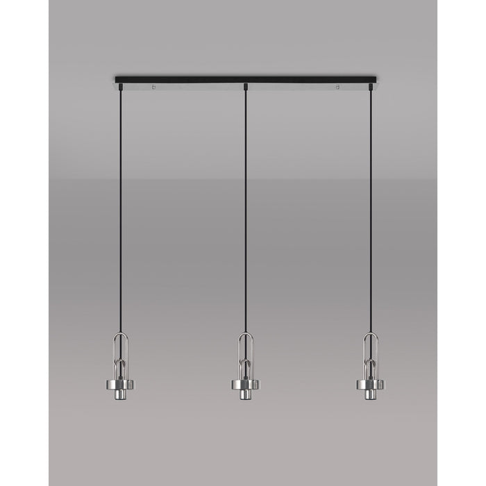 Nelson Lighting NL83169 Acme Linear Suspension Kit Polished Nickel/Matt Black