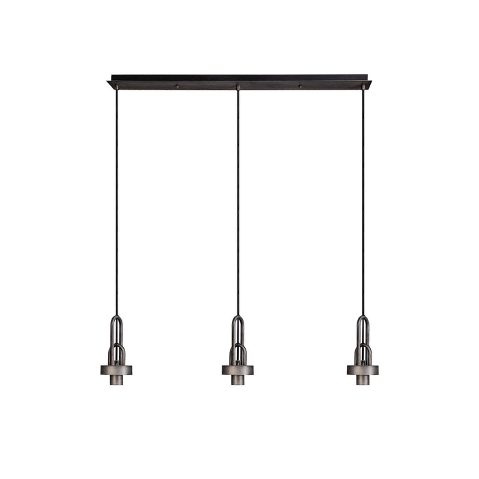Nelson Lighting NL84409 Acme Linear Suspension Kit Aged Pewter/Matt Black