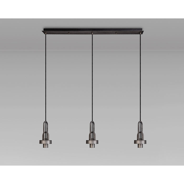 Nelson Lighting NL84409 Acme Linear Suspension Kit Aged Pewter/Matt Black
