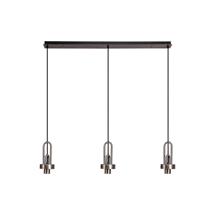 Nelson Lighting NL84419 Acme Linear Suspension Kit Antique Silver/Matt Black