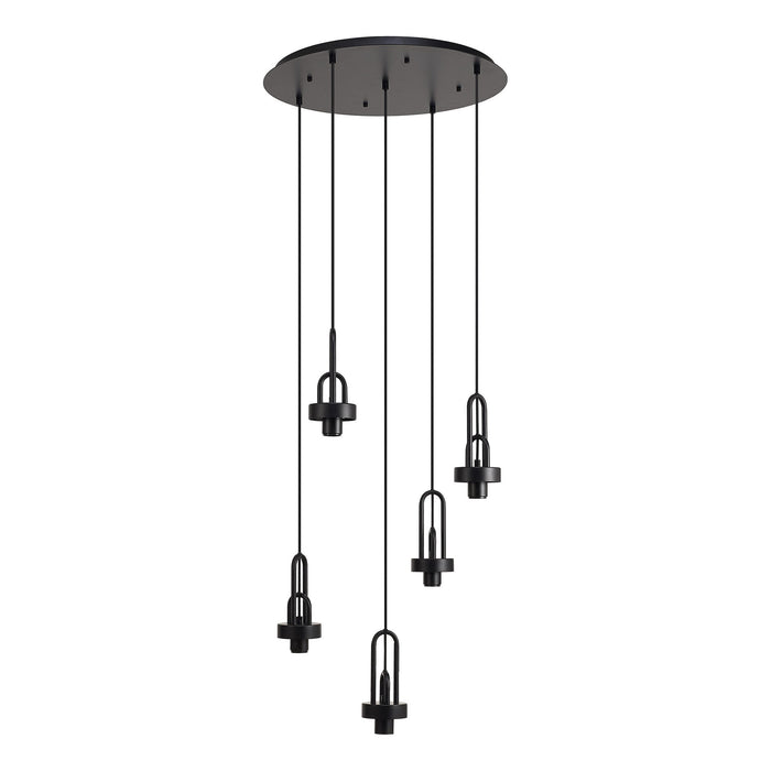 Nelson Lighting NL87989 Acme 2.5m Round Suspension Kit Matt Black