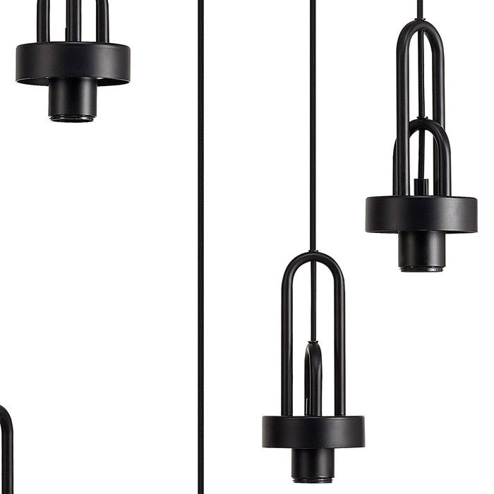 Nelson Lighting NL87989 Acme 2.5m Round Suspension Kit Matt Black