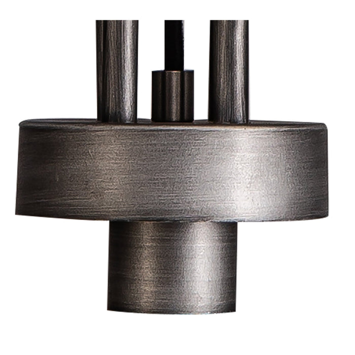 Nelson Lighting NLK05639 Acme 1 Light Pendant Aged Pewter Matt Black