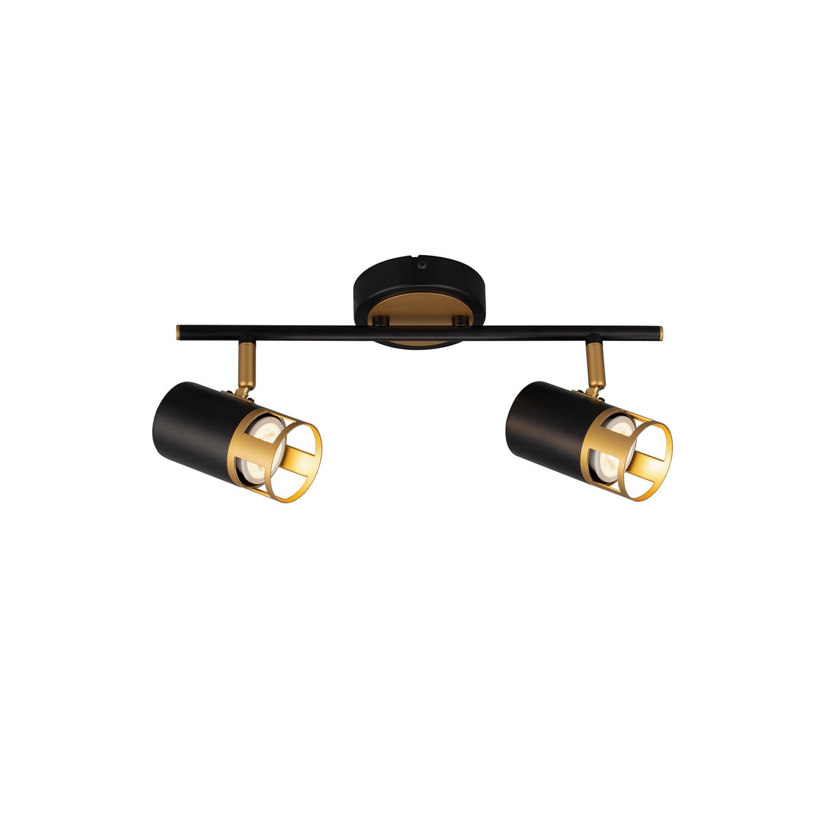 Adner Paint Nelson Lighting NL99559 Adner 2 Light Linear Bar Spotlight Black Paint