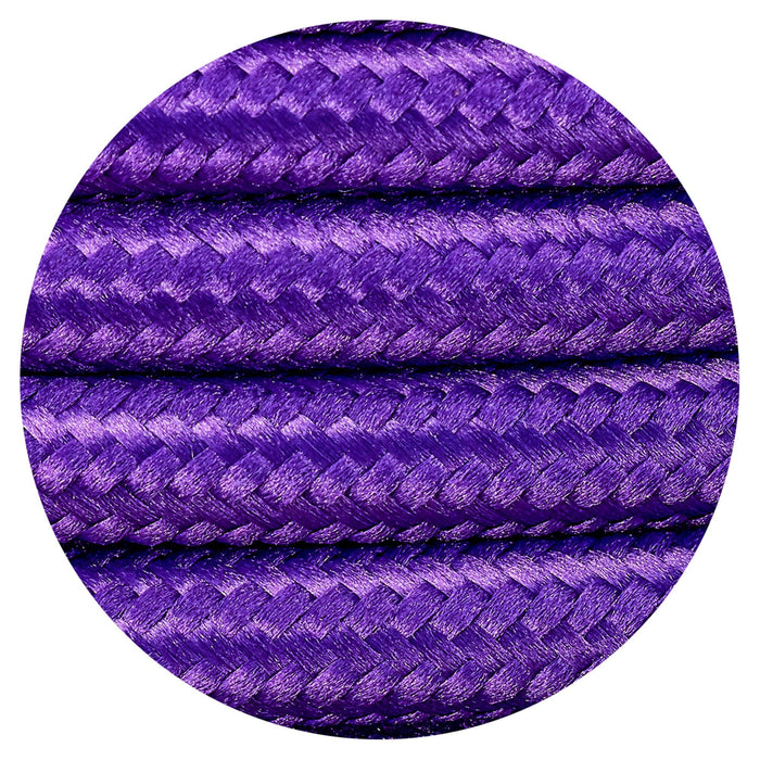 Nelson Lighting NL80809 Apollo 25m Roll Purple Braided 2 Core 0.75mm Cable VDE Approved